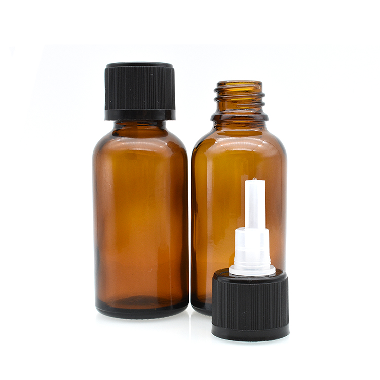 Empty round clear amber blue essential oil 5ml 10ml 15ml 20ml 30ml 1oz 50ml 100ml glass dropper bottles for perfume oils