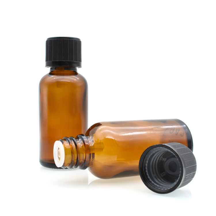 Empty round clear amber blue essential oil 5ml 10ml 15ml 20ml 30ml 1oz 50ml 100ml glass dropper bottles for perfume oils