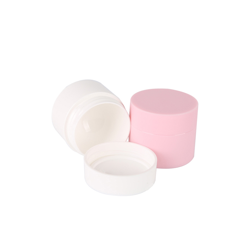 Empty round double wall 30g 50g plastic pp cosmetic cream jar with lid