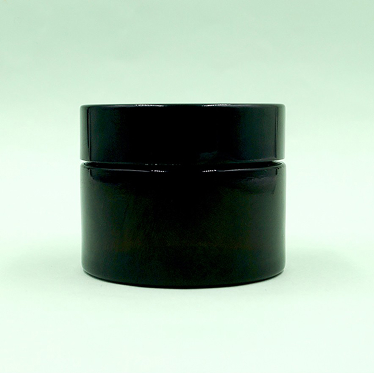 Empty round facial cream 120ml luxury gold UV electroplated glass jar with lid