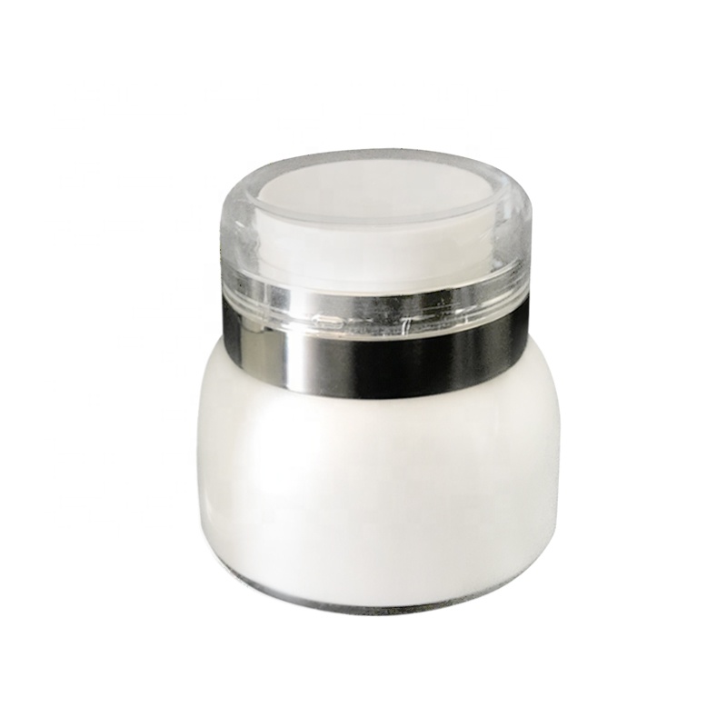 Empty round luxury cosmetic packaging 15g 30g 50g 120g 150g acrylic airless bottle with screw lid
