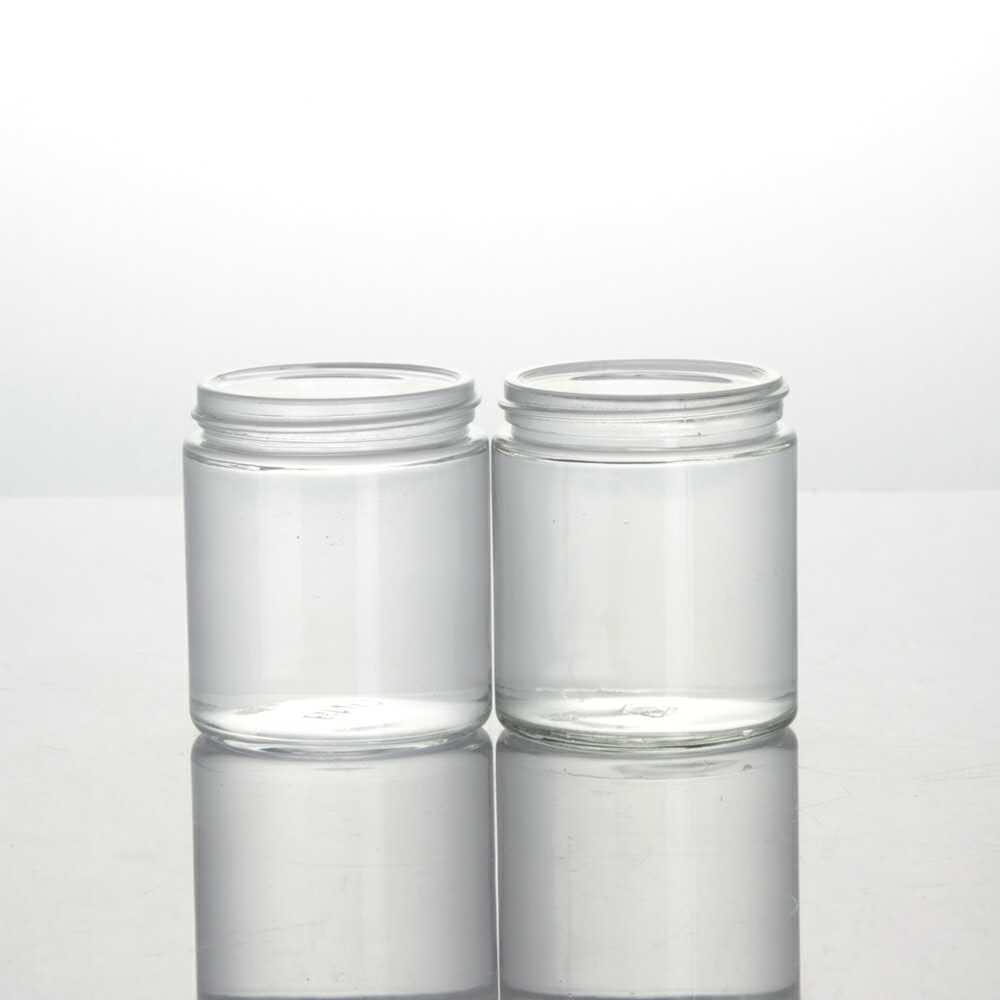 Empty silk screen 3oz 2oz 4oz 5oz cosmetic cream jam transparent glass jar for candle