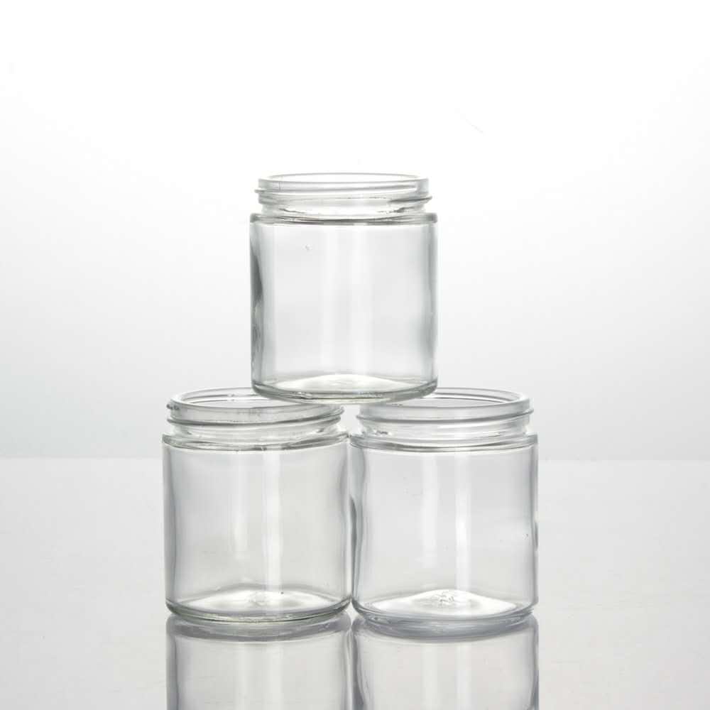 Empty silk screen 3oz 2oz 4oz 5oz cosmetic cream jam transparent glass jar for candle