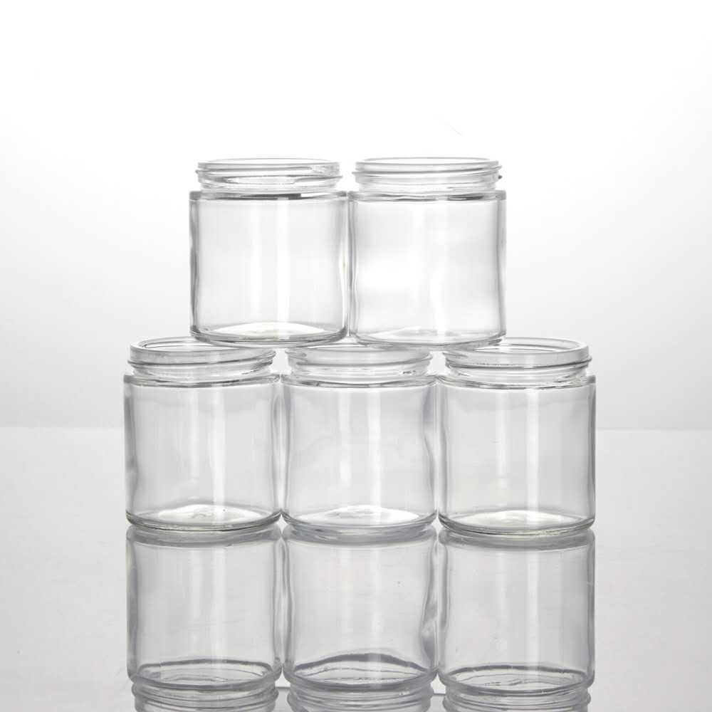 Empty silk screen 3oz 2oz 4oz 5oz cosmetic cream jam transparent glass jar for candle