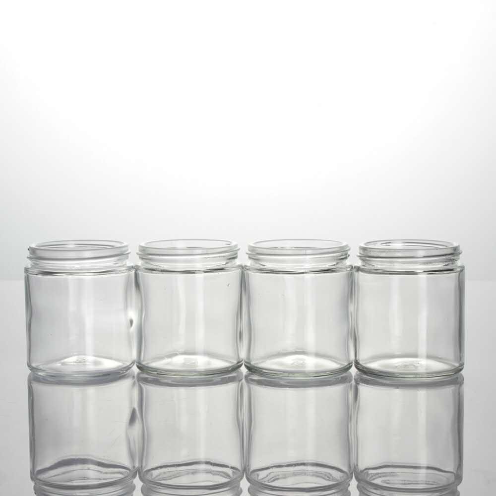 Empty silk screen 3oz 2oz 4oz 5oz cosmetic cream jam transparent glass jar for candle