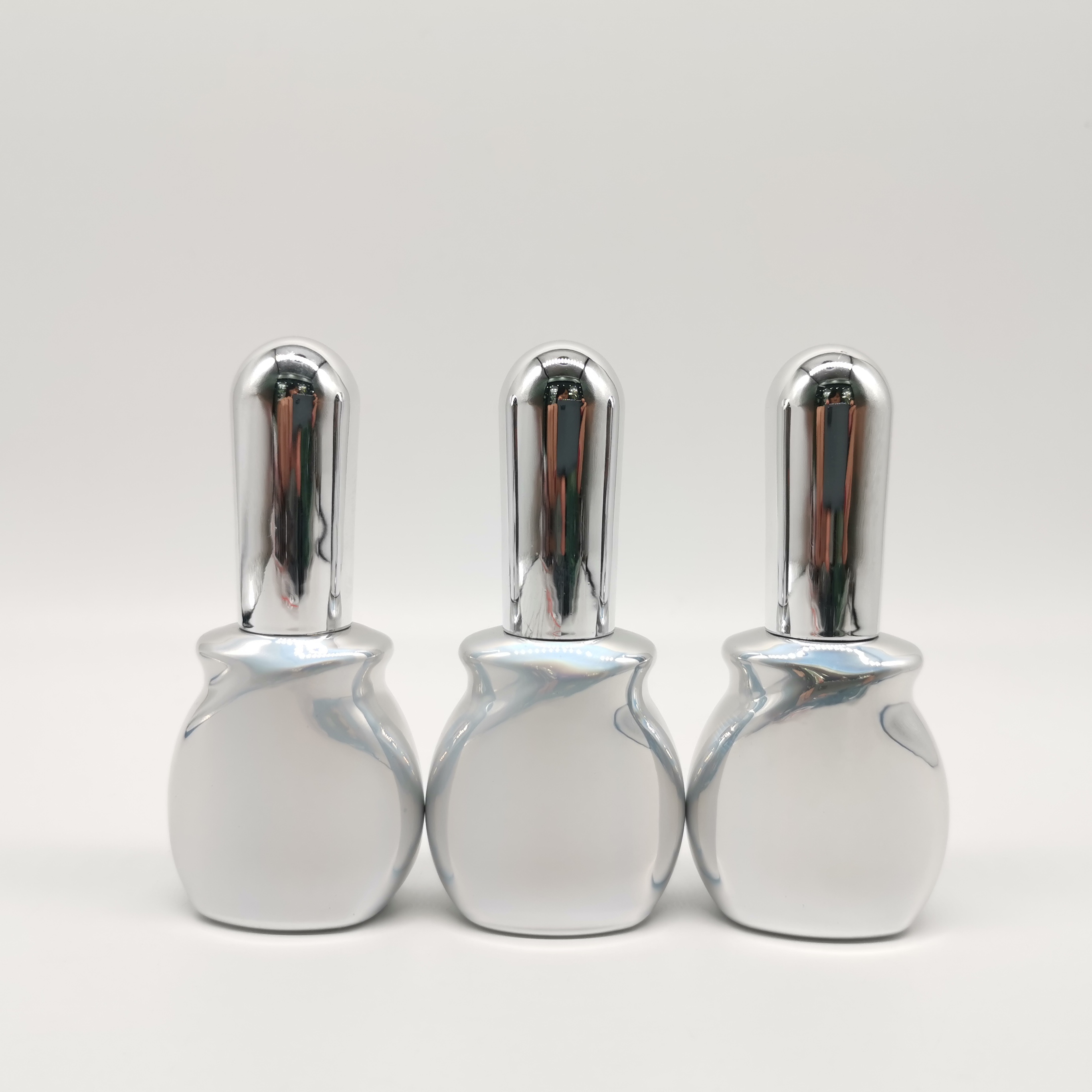 Empty silver luxury nail polish bottle supplier