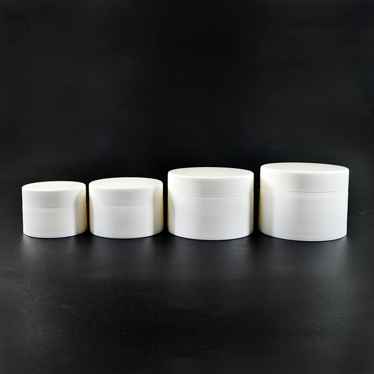 Empty skin cream cosmetic containers double wall 30g 50g 100g 120g white plastic jar