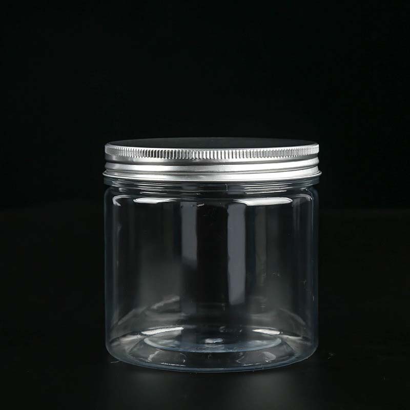 Empty skincare cosmetic PET clear jar packaging plastic jar with gold lid 30g 50g 60g 80g 100g 120g 150g 200g 250g 500g 1000g