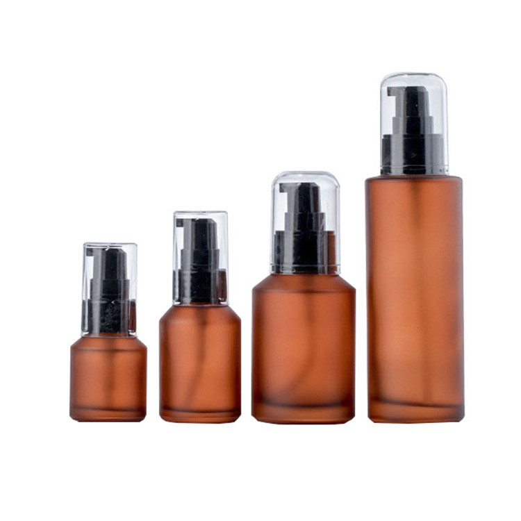 Empty slant shoulder 15g 30g 50g amber gjass jars 15ml 30ml 60ml glass dropper bottles wholesale