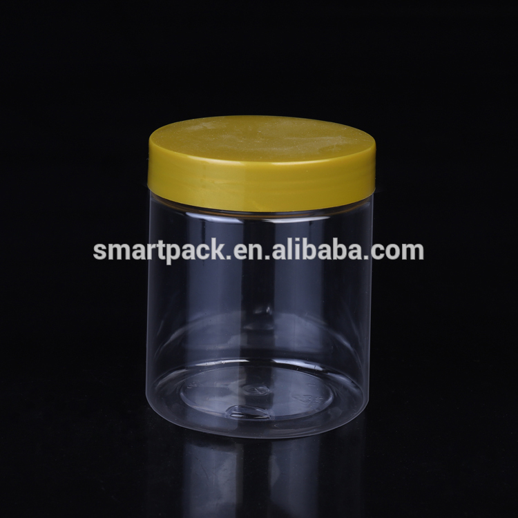 Empty transparent 250ml pet jar plastic jar for bath salts