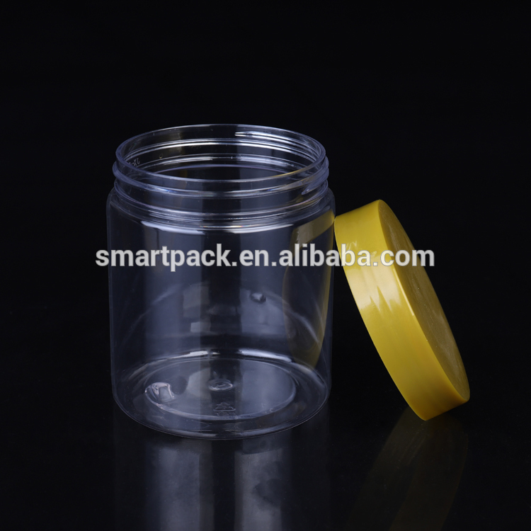 Empty transparent 250ml pet jar plastic jar for bath salts