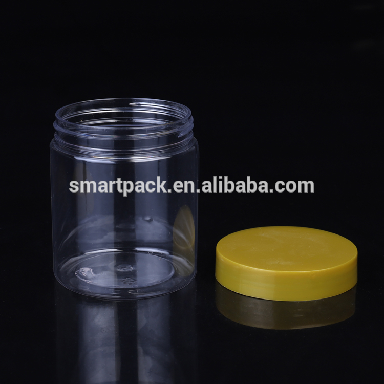 Empty transparent 250ml pet jar plastic jar for bath salts