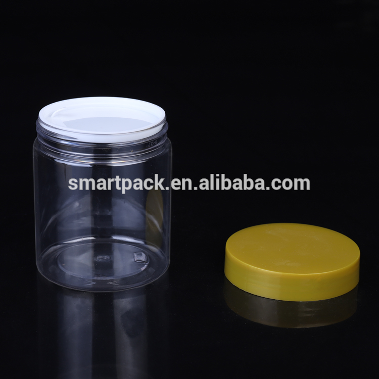 Empty transparent 250ml pet jar plastic jar for bath salts