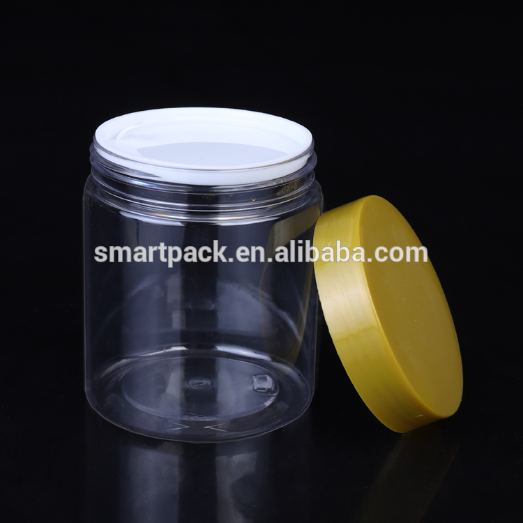 Empty transparent 250ml pet jar plastic jar for bath salts
