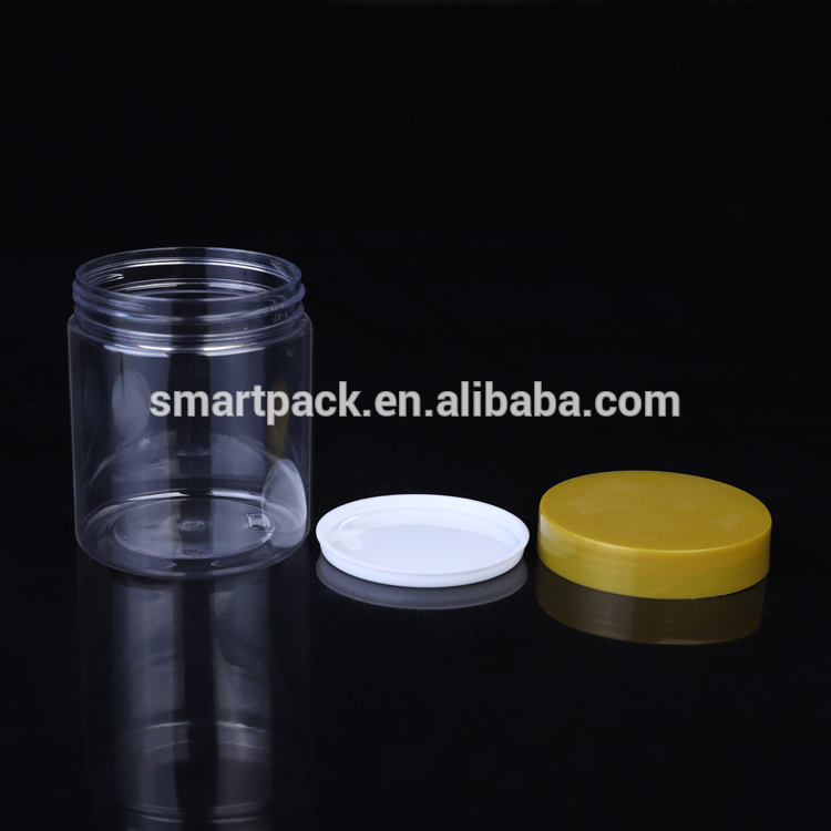 Empty transparent 250ml pet jar plastic jar for bath salts