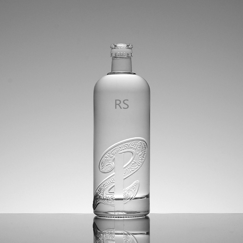 Empty transparent 700ml cork top clear vodka glass bottle 1L spirit glass wine bottles for liquor wholesale