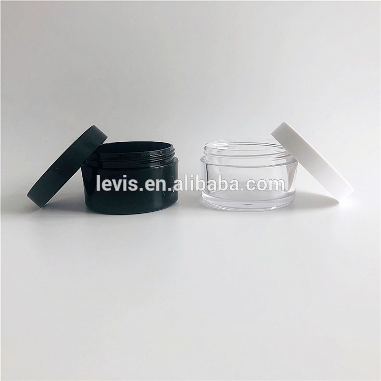 Empty transparent acrylic cosmetic jar packaging