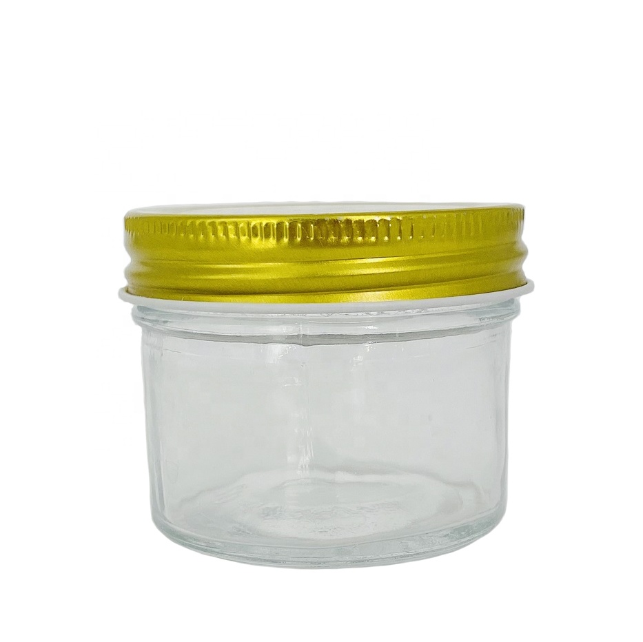 Empty transparent small capacity mini mason jars 4 oz for jelly jam canning or candle jar with lids