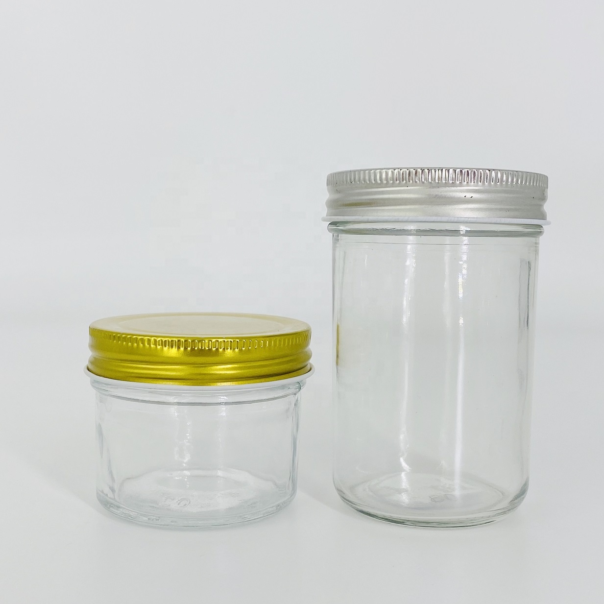Empty transparent small capacity mini mason jars 4 oz for jelly jam canning or candle jar with lids