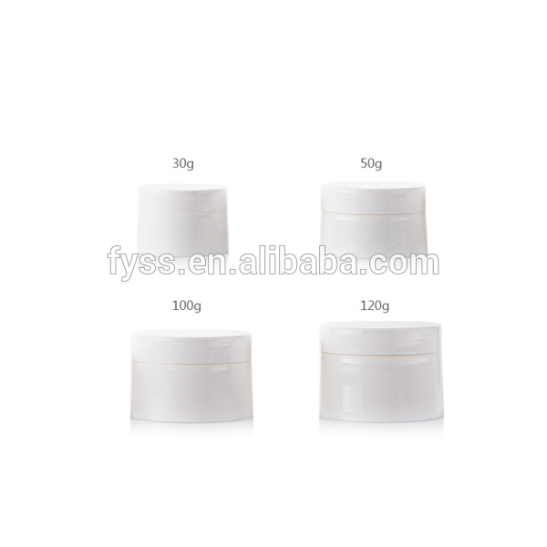 Empty white cosmetic container manufacturer 4oz cosmetic jar for cream