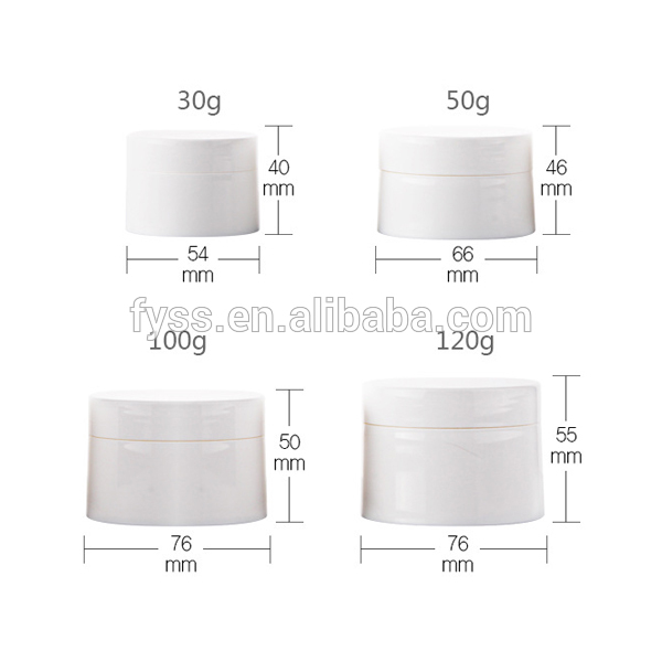 Empty white cosmetic container manufacturer 4oz cosmetic jar for cream