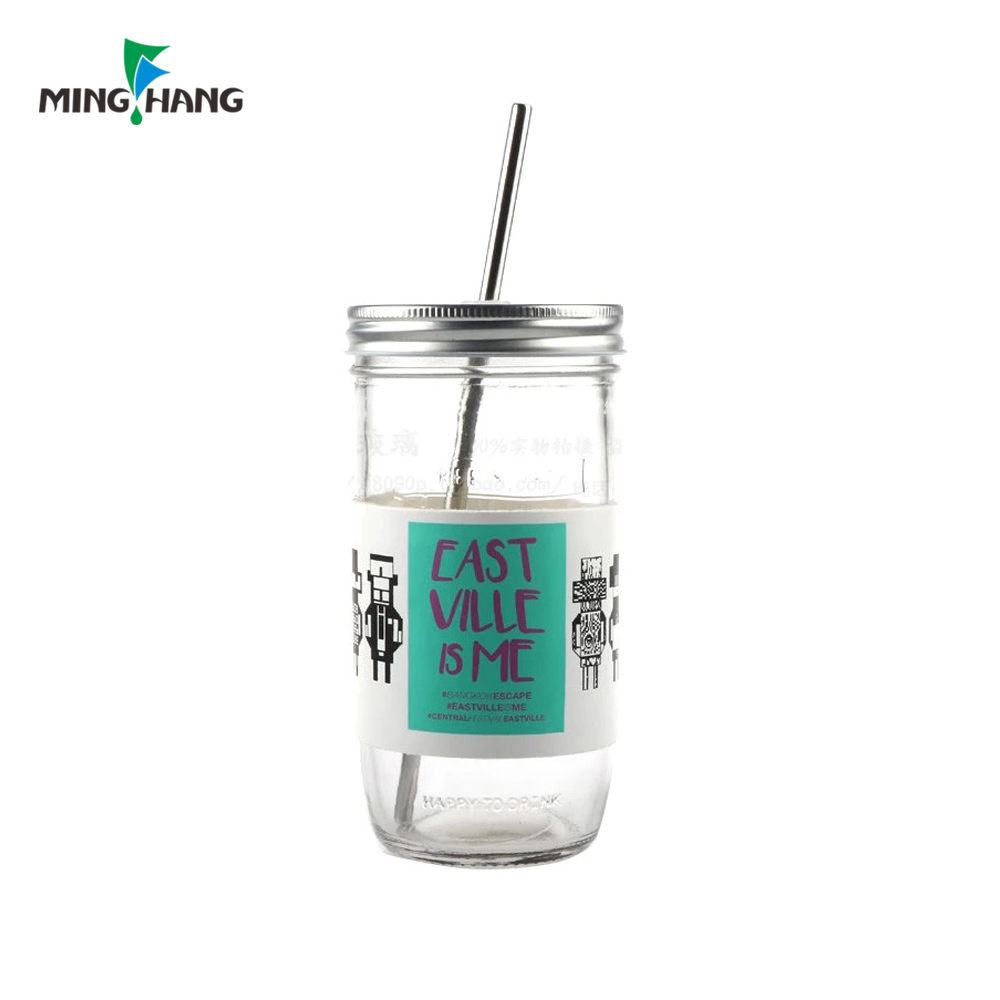 Empty wide mouth 200ml caviar glass bottles mason sealed glass jar