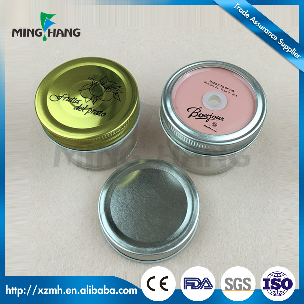 Empty wide mouth 200ml caviar glass bottles mason sealed glass jar