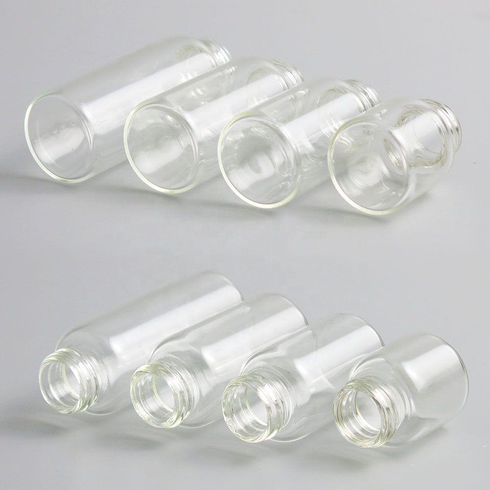 Empty8ml 15ml 20ml 30ml Clear Glass Bottle With Aluminum screw Cap Small Glass Small Vials For Essential Oil Use