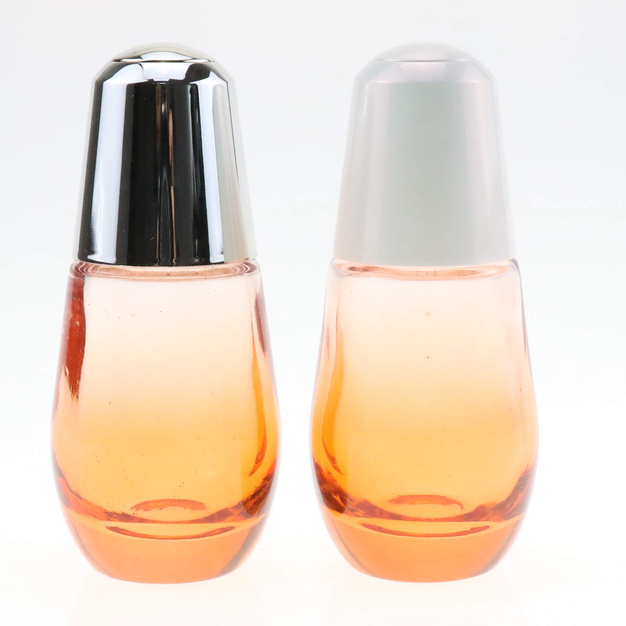 Emtpy 30ml 50ml thin tall clear tube glass cosmetic serum dropper bottle