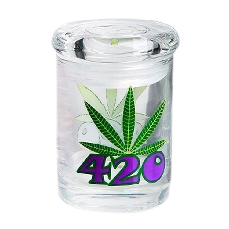 Engrave logo air tight child proof weed airtight storage jars with lid