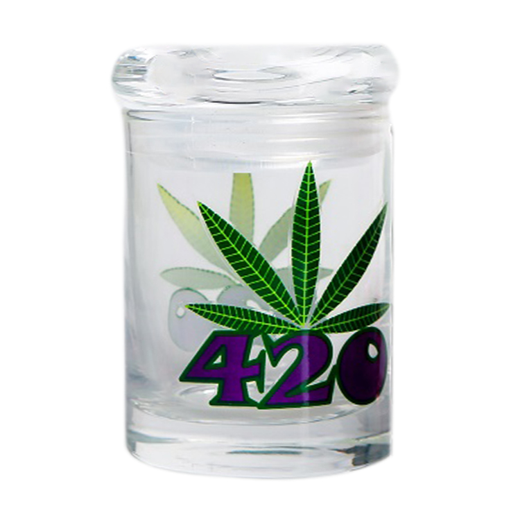 Engrave logo air tight child proof weed airtight storage jars with lid