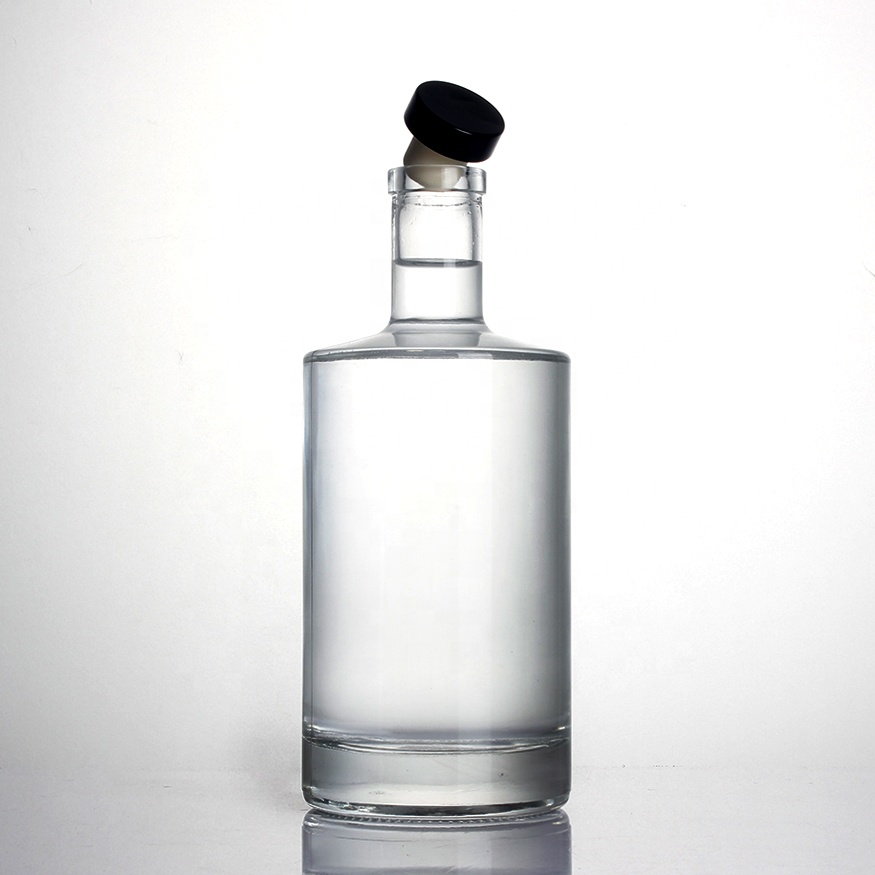Engraved Extra Flint Cork Gin Bottle 700ml Provided Top Rum Tequila Wide Finish Mescal Agave Spirit Liqueur Round Liquor Glass