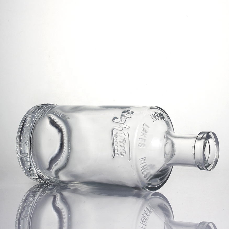 Engraved Extra Flint Cork Gin Bottle 700ml Provided Top Rum Tequila Wide Finish Mescal Agave Spirit Liqueur Round Liquor Glass