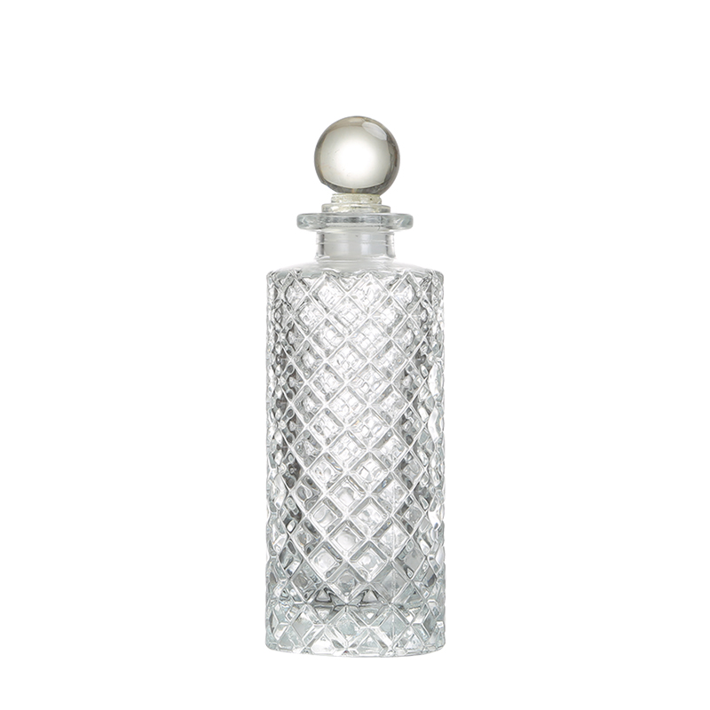 Engraving carving fragrance aroma reed diffuser bottles aromatherapy oil glass bottle