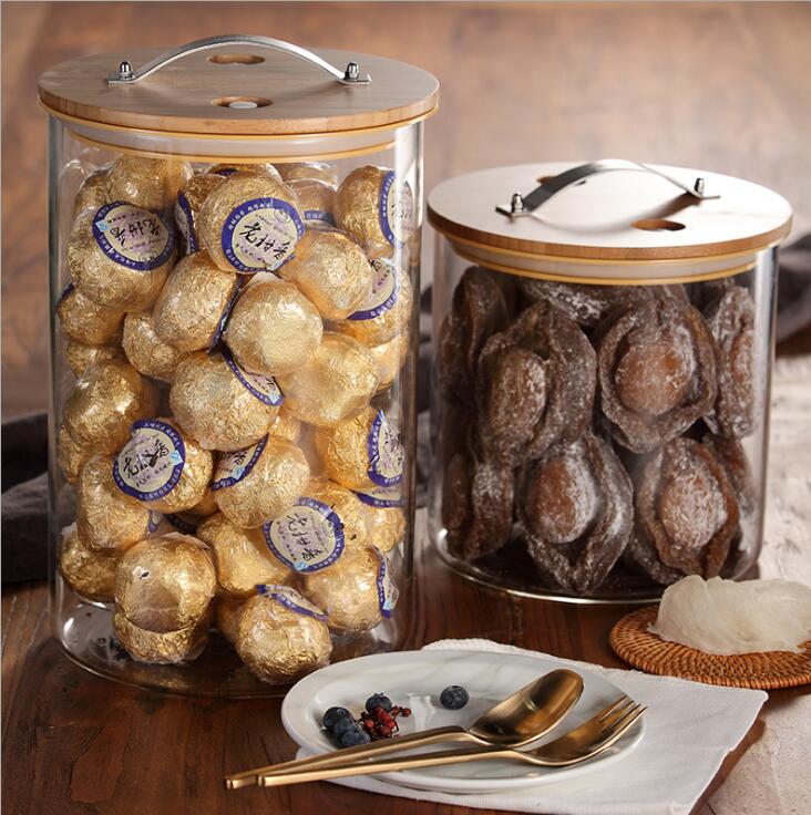 Enlarged Style 3L 4L 5.2L Glass Jars Of 3 Sets Wholesale Stocked Food Preservation Storage Containers With Bamboo Cover