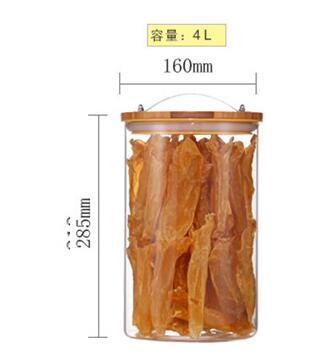 Enlarged Style 3L 4L 5.2L Glass Jars Of 3 Sets Wholesale Stocked Food Preservation Storage Containers With Bamboo Cover