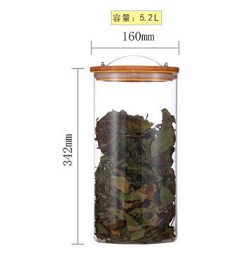 Enlarged Style 3L 4L 5.2L Glass Jars Of 3 Sets Wholesale Stocked Food Preservation Storage Containers With Bamboo Cover