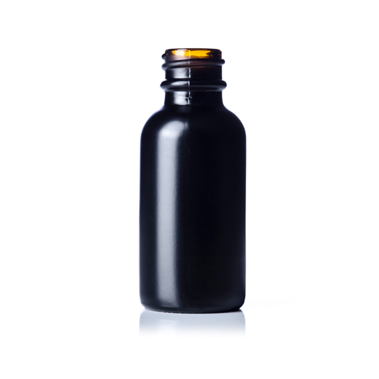 Entity factory selling black  boston round glass bottles 50ml essential oil bottle