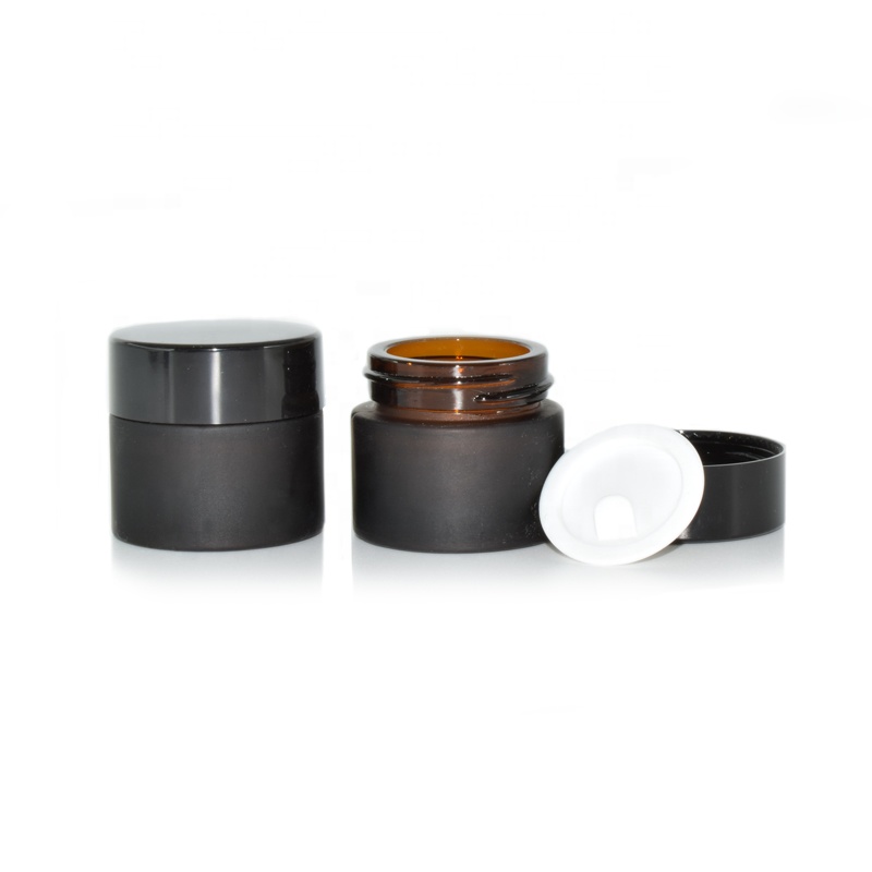 Envases Cosmeticos eco friendly frosted amber glass cream 5ml jar
