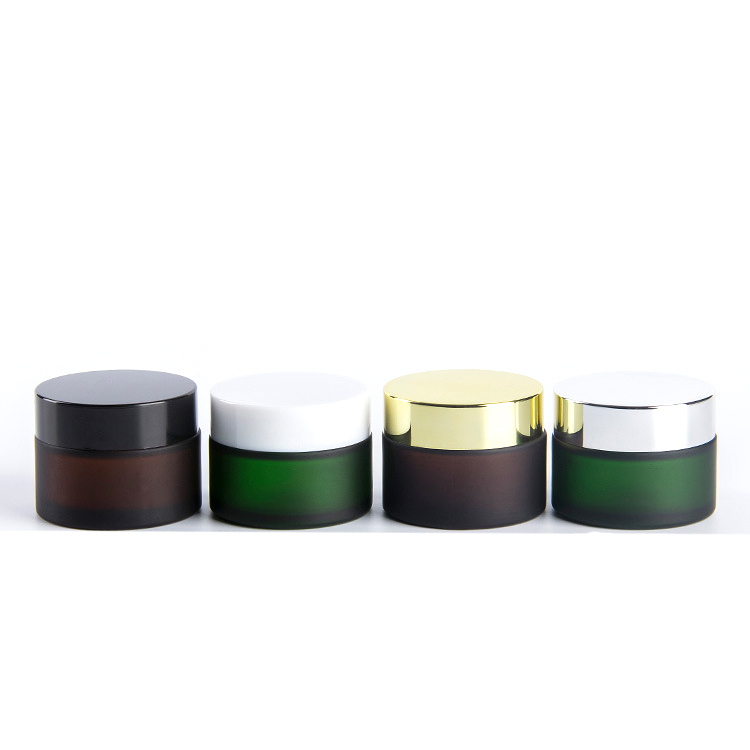 Envases Cosmeticos eco friendly frosted amber glass cream 5ml jar