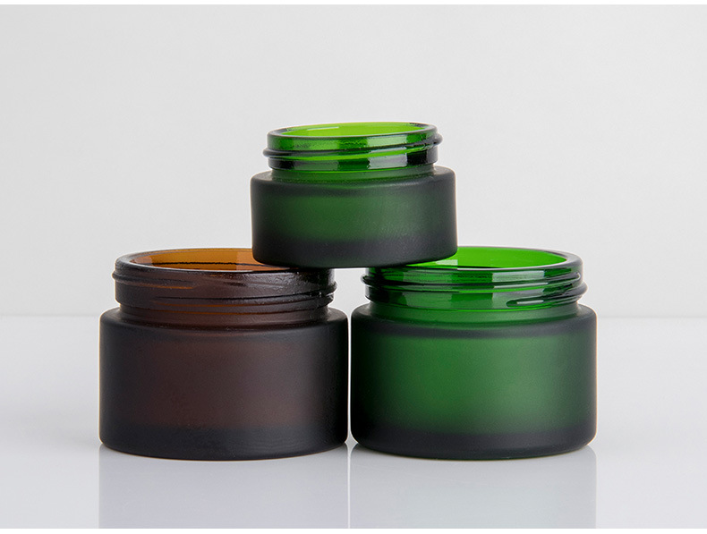Envases Cosmeticos eco friendly frosted amber glass cream 5ml jar