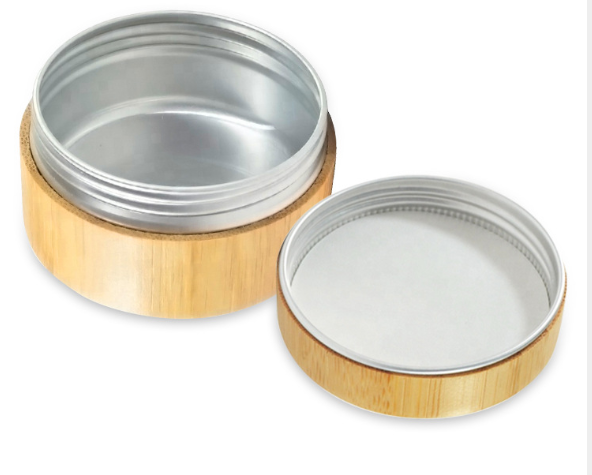 Environmental Bamboo Empty Refillable Cosmetic Cream Jar Storage Bottle Container Bottle tin box