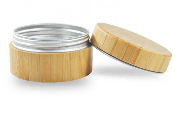 Environmental Bamboo Empty Refillable Cosmetic Cream Jar Storage Bottle Container Bottle tin box