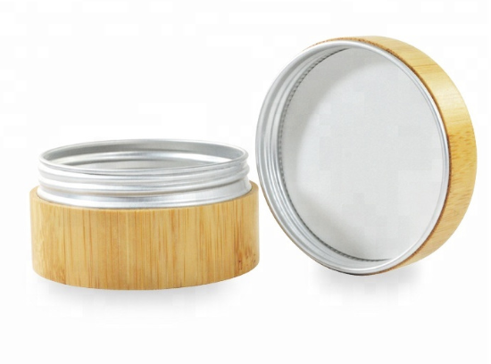 Environmental Bamboo Empty Refillable Cosmetic Cream Jar Storage Bottle Container Bottle tin box