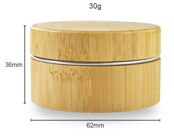 Environmental Bamboo Empty Refillable Cosmetic Cream Jar Storage Bottle Container Bottle tin box