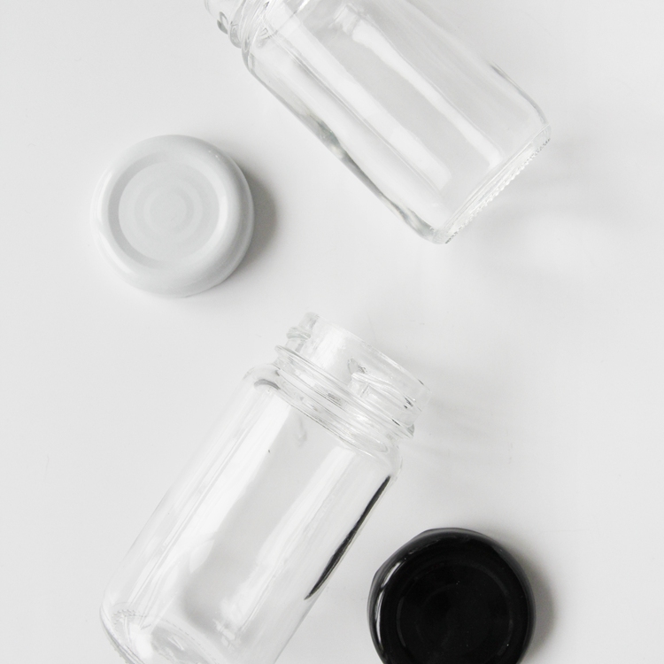 Environmental Friendly Food Storage Container Metal Cover Round Glass Can Glass Jar Storage Bottles & Jars Screw Metal Lid