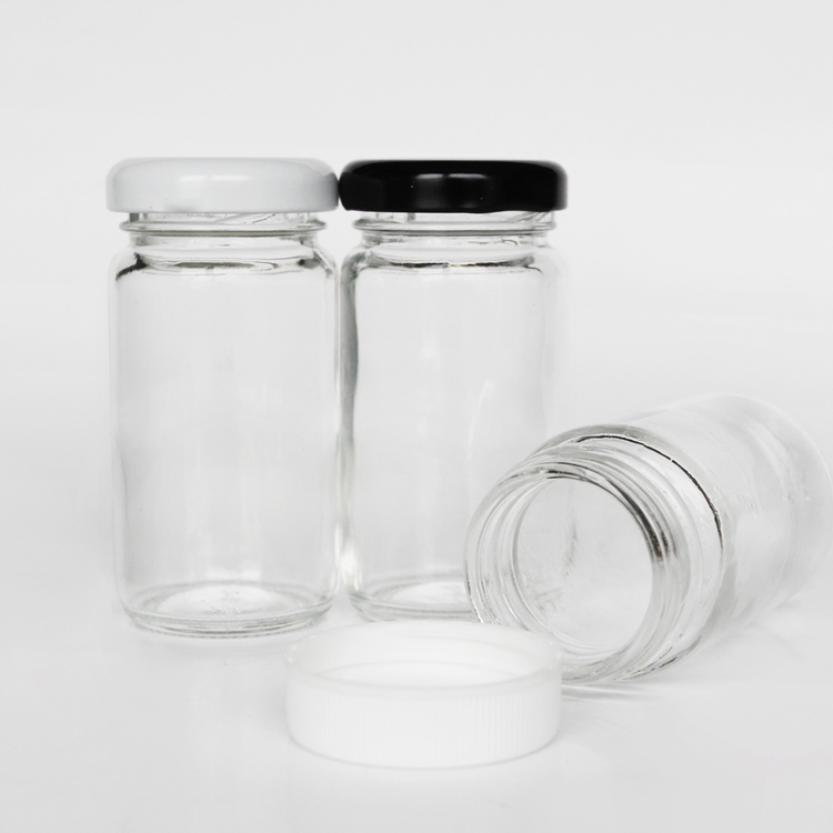 Environmental Friendly Food Storage Container Metal Cover Round Glass Can Glass Jar Storage Bottles & Jars Screw Metal Lid