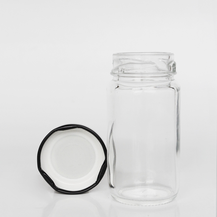 Environmental Friendly Food Storage Container Metal Cover Round Glass Can Glass Jar Storage Bottles & Jars Screw Metal Lid