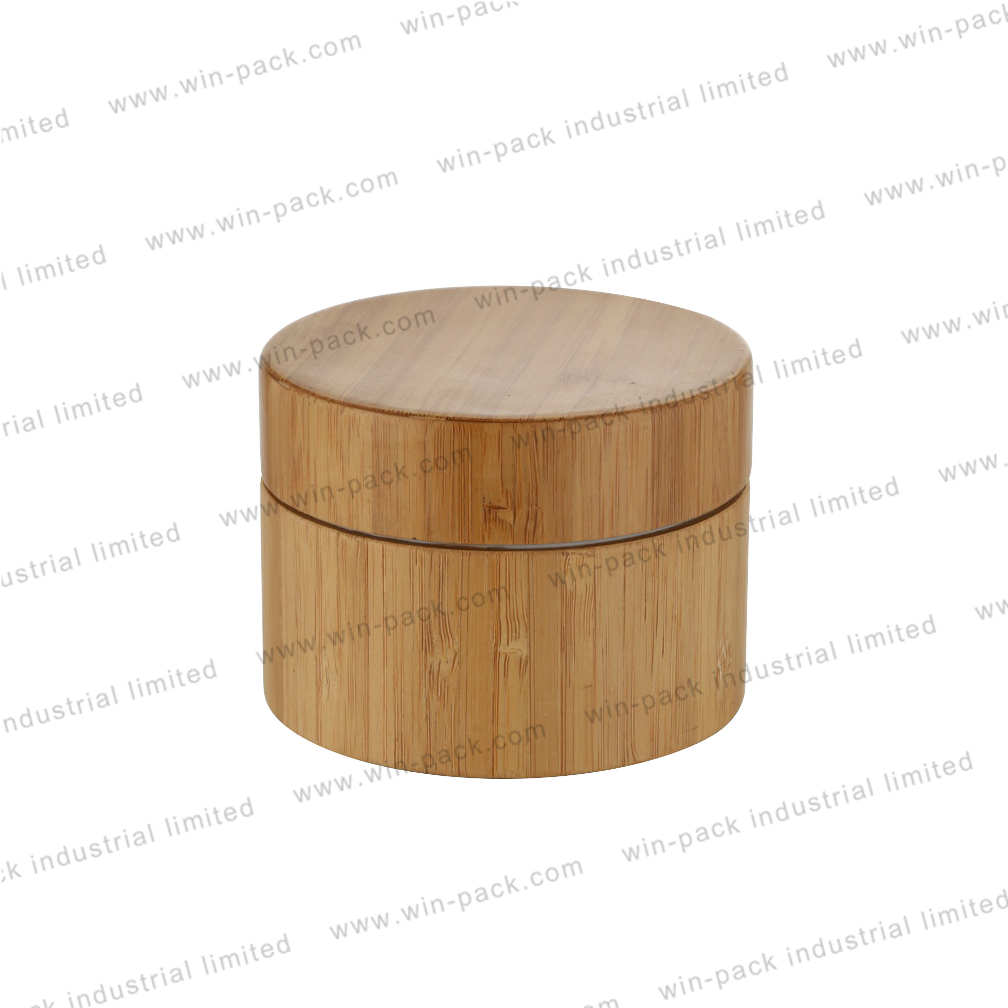 Environmental protection bamboo outer skin care cream jar with clear glass inner 30g