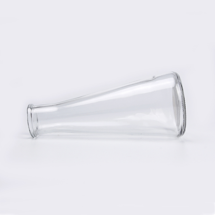 Environmentally Friendly Bottle 12oz 350ml Tapered Glass Juice Water Bottle With Leak Proof Cork Stopper